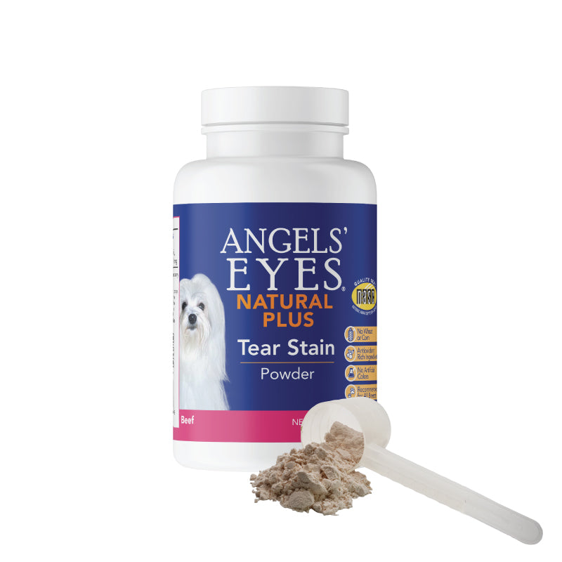 Angels’ Eyes NATURAL PLUS Tear Stain Powder for Dogs, Beef Flavor