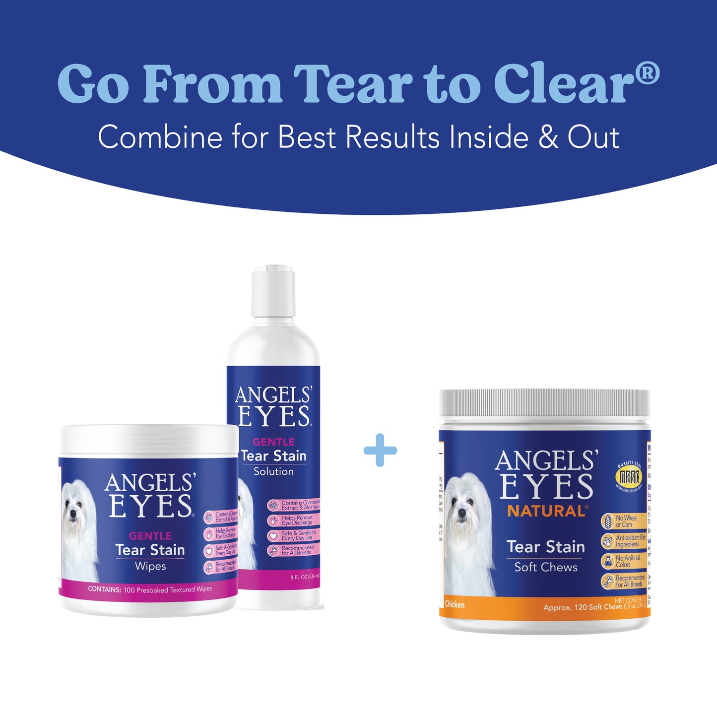 Angels’ Eyes NATURAL Tear Stain Chew for Dogs, Chicken Flavor 120ct*