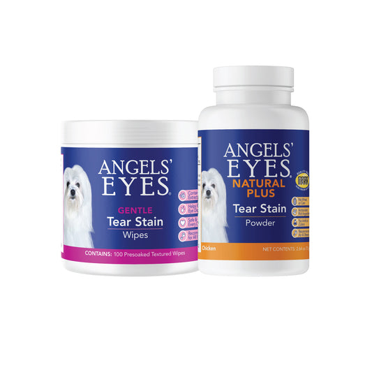 Tear Stain Maintenance Bundle: Powder & Wipes