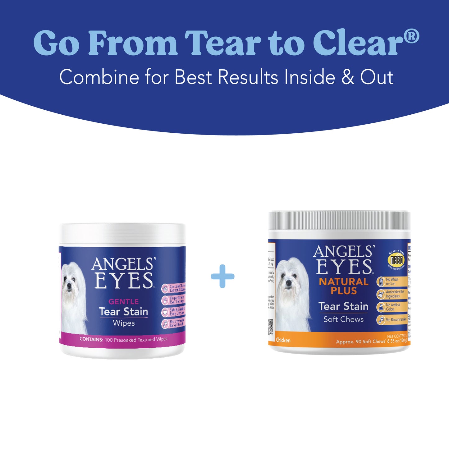 Tear Stain Maintenance Bundle: Chews & Wipes