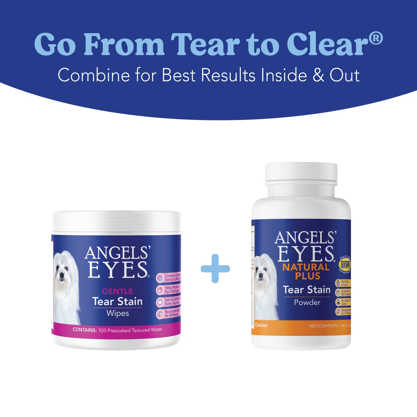 Tear Stain Maintenance Bundle: Powder & Wipes