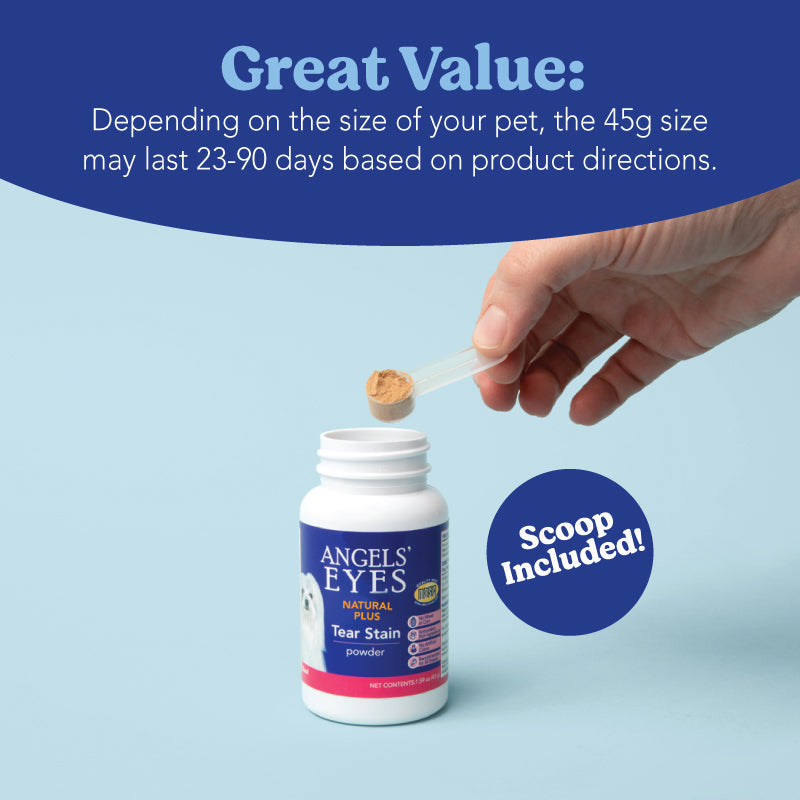 Angels’ Eyes NATURAL PLUS Tear Stain Powder for Dogs, Beef Flavor