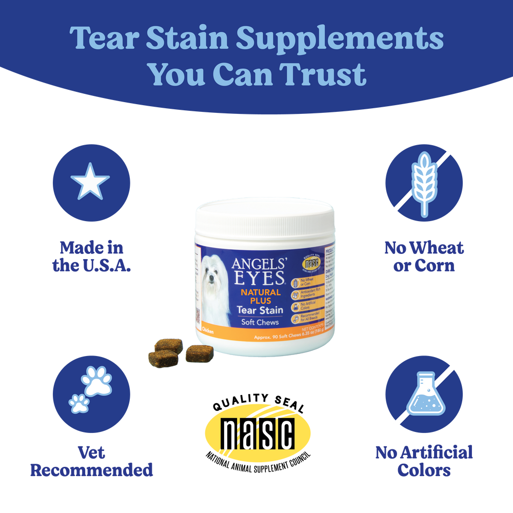 Angels’ Eyes NATURAL PLUS Tear Stain Chew Dogs Chicken 90ct