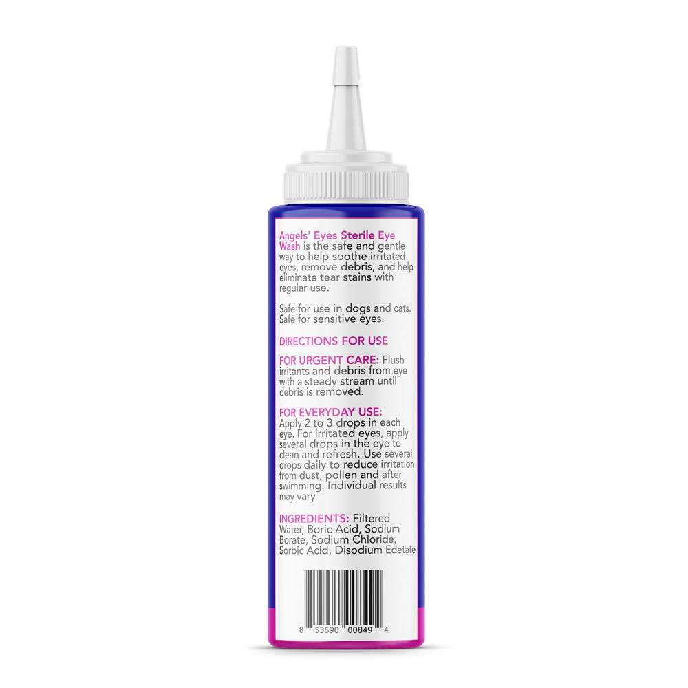 Angels’ Eyes Multi-Purpose Sterile Eye Wash 4 oz for Dogs and Cats