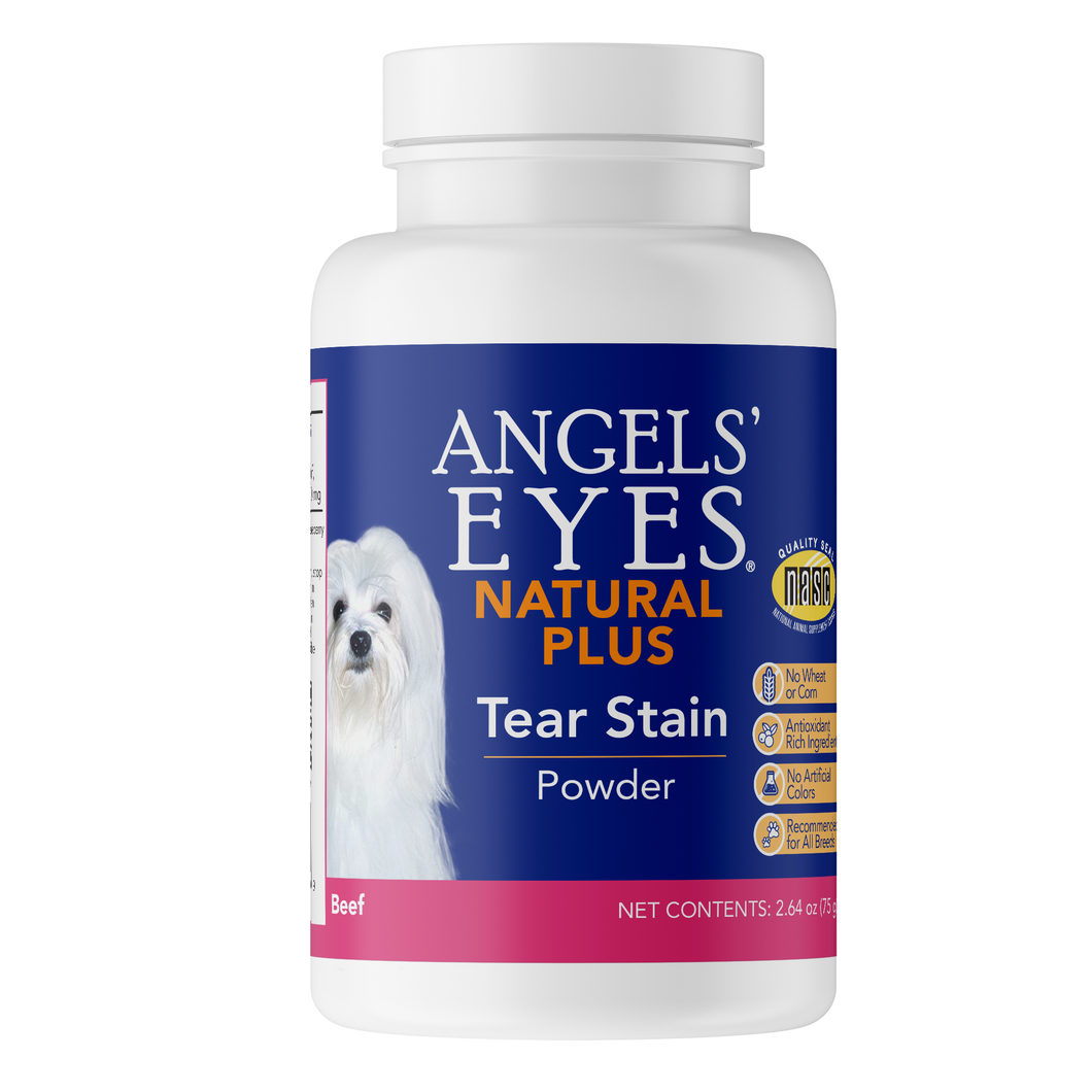 Angels’ Eyes NATURAL PLUS Tear Stain Powder for Dogs, Beef Flavor