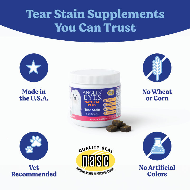 Angels’ Eyes NATURAL PLUS Tear Stain Soft Chew for Dogs, Beef Flavor 90ct*
