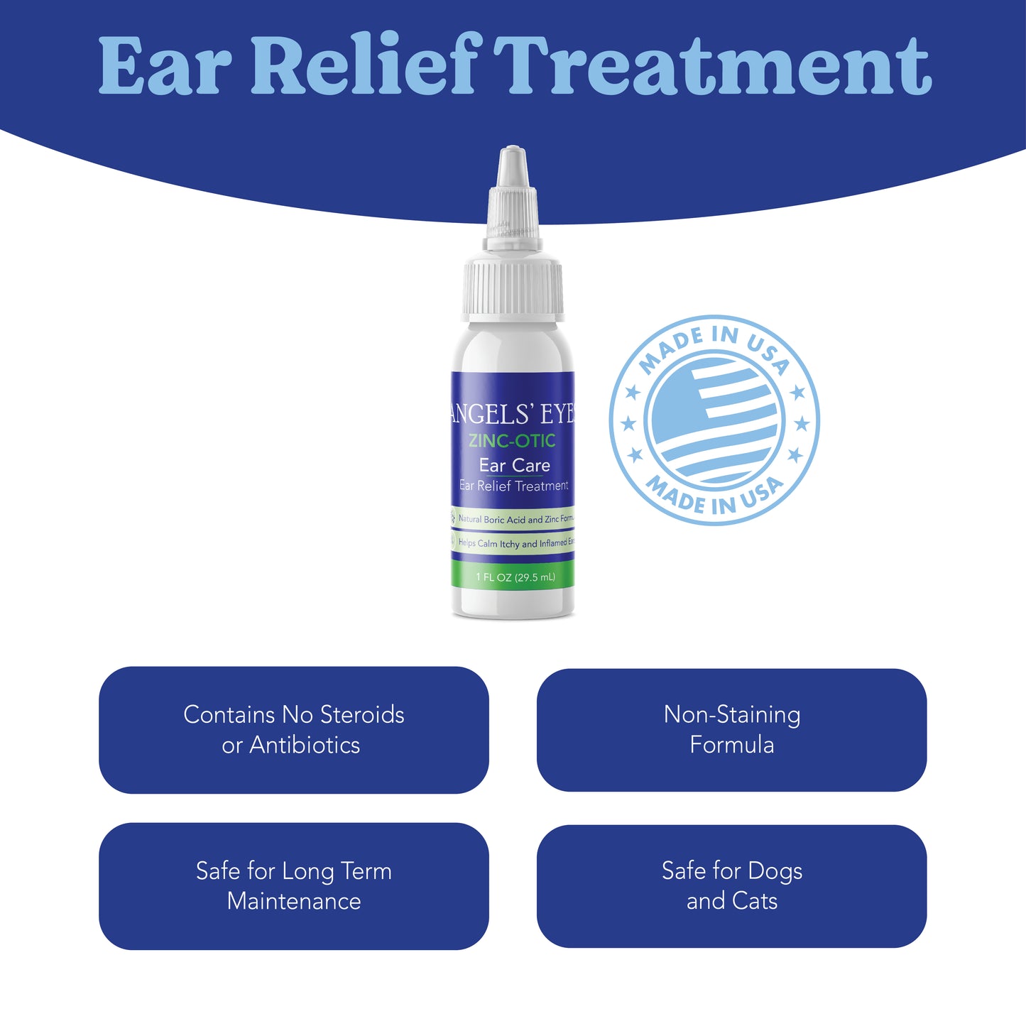 Angels' Eyes Zinc-Otic Ear Relief Treatment for Dogs and Cats