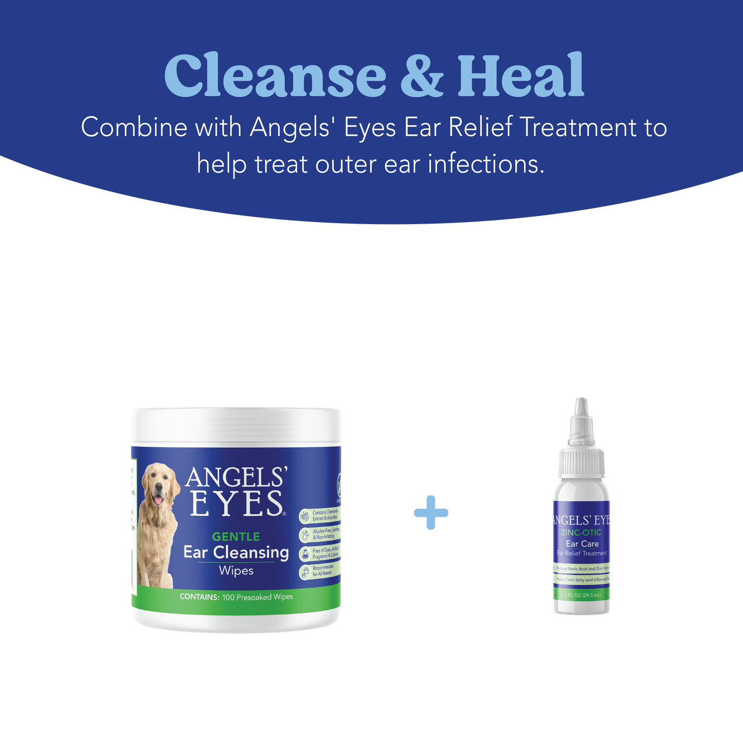 Angels' Eyes Gentle Ear Cleansing Wipes for Dogs and Cats