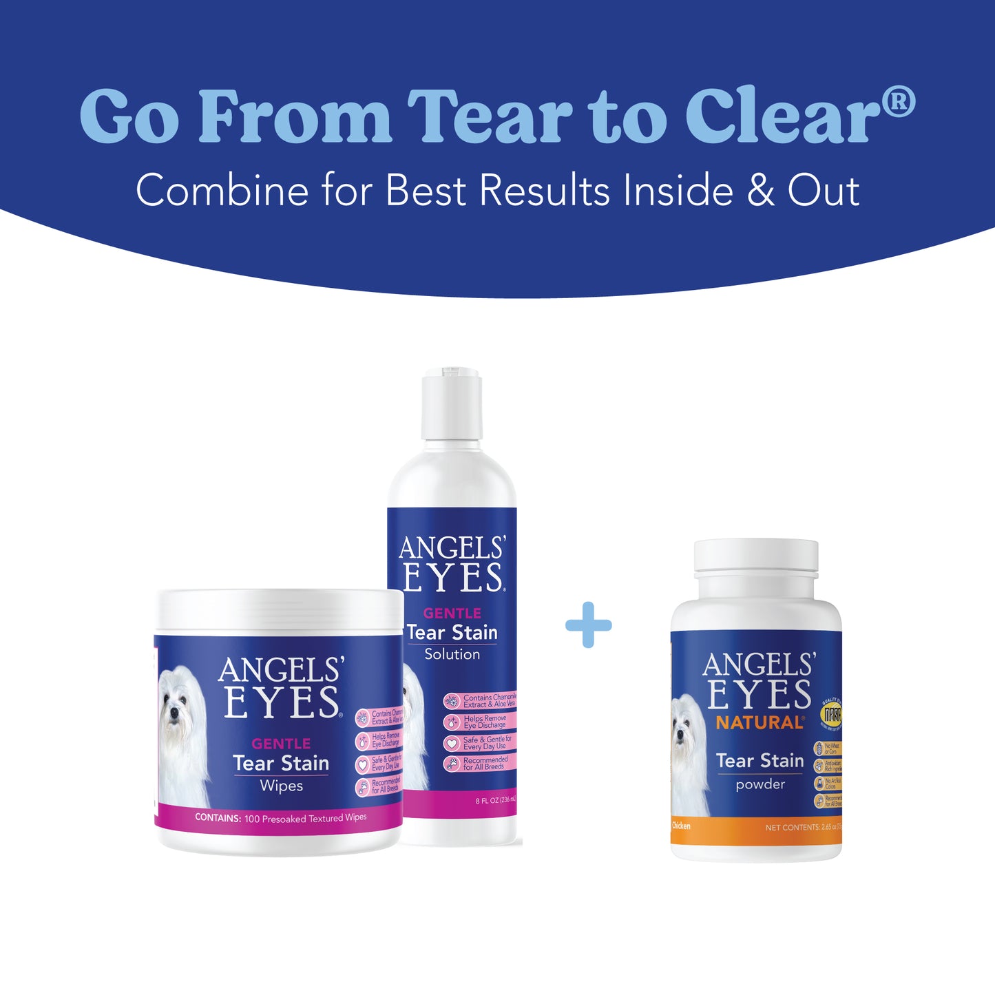 Angels’ Eyes Natural Tear Stain Powder for Dogs, Chicken Flavor