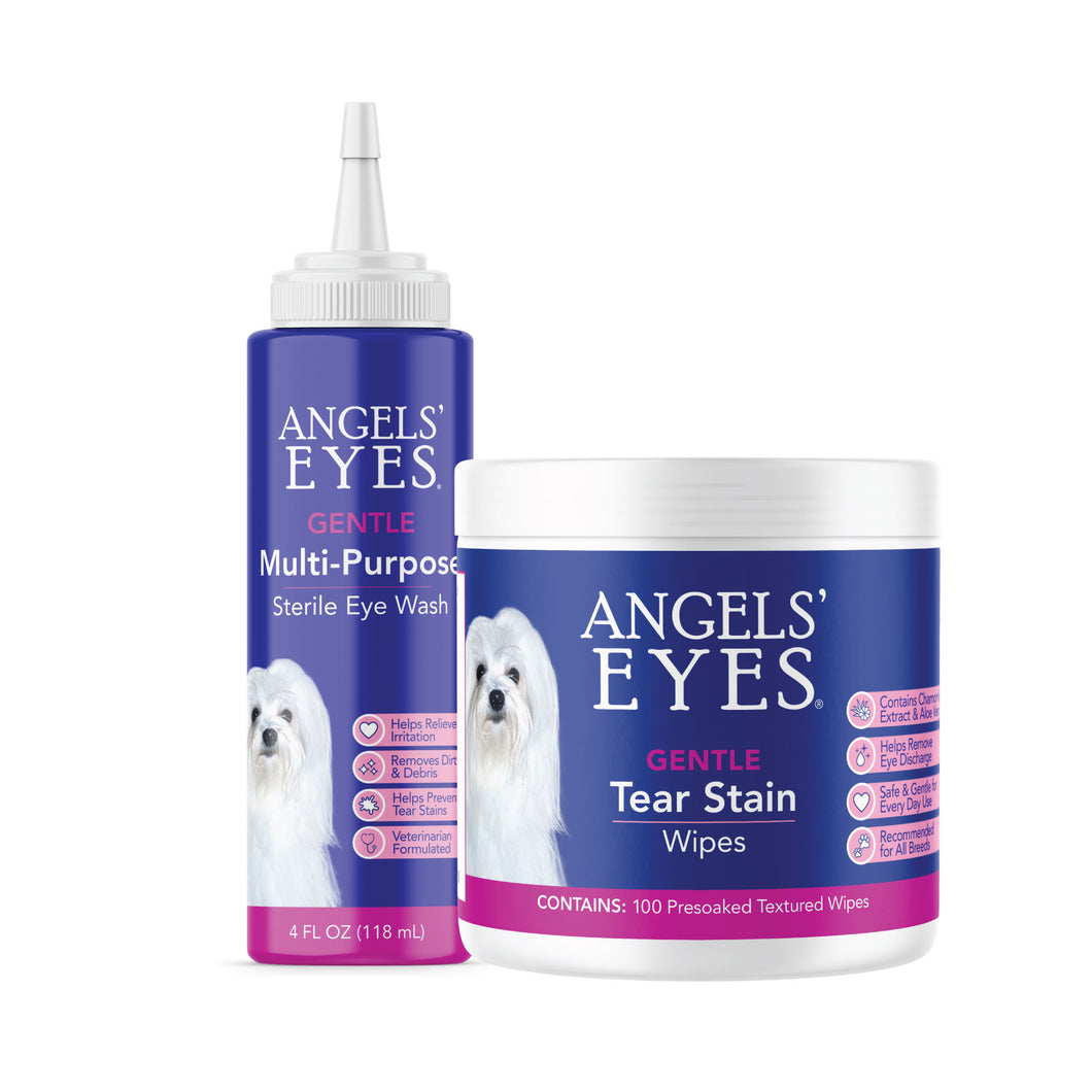 Tear Stain External Maintenance Bundle: Sterile Wash & Wipes