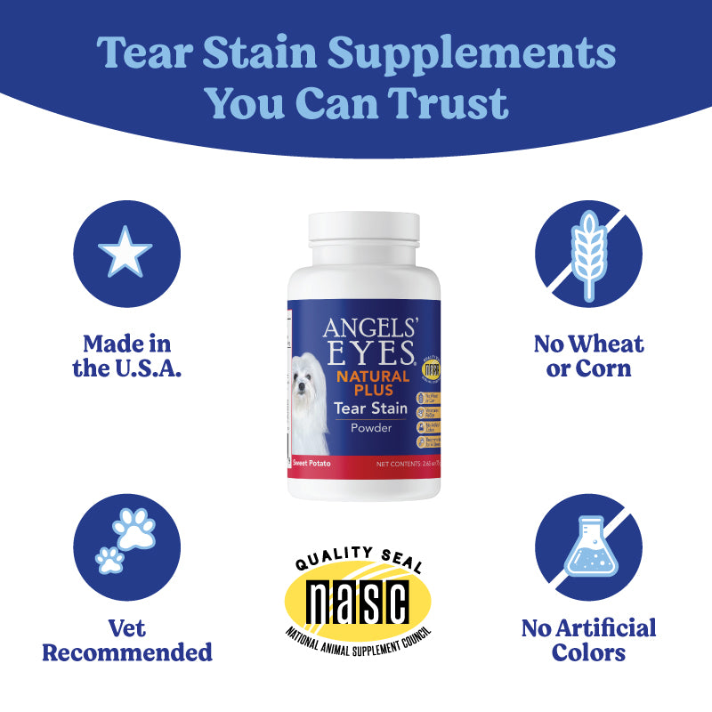 Angels’ Eyes NATURAL PLUS Tear Stain Powder for Dogs, Sweet Potato Flavor 75g