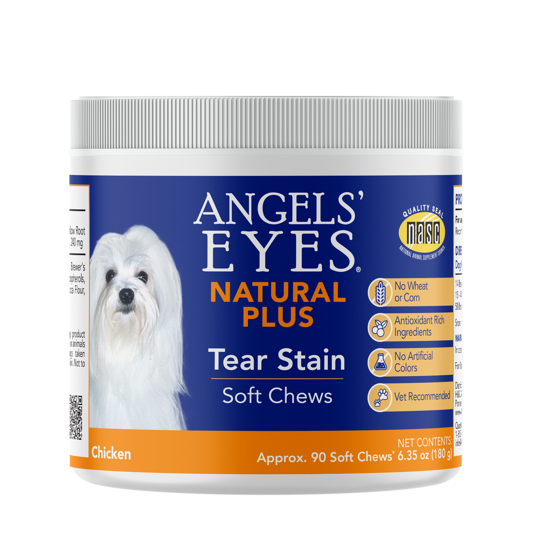 Angels’ Eyes NATURAL PLUS Tear Stain Chew for Dogs, Chicken Flavor 90ct*
