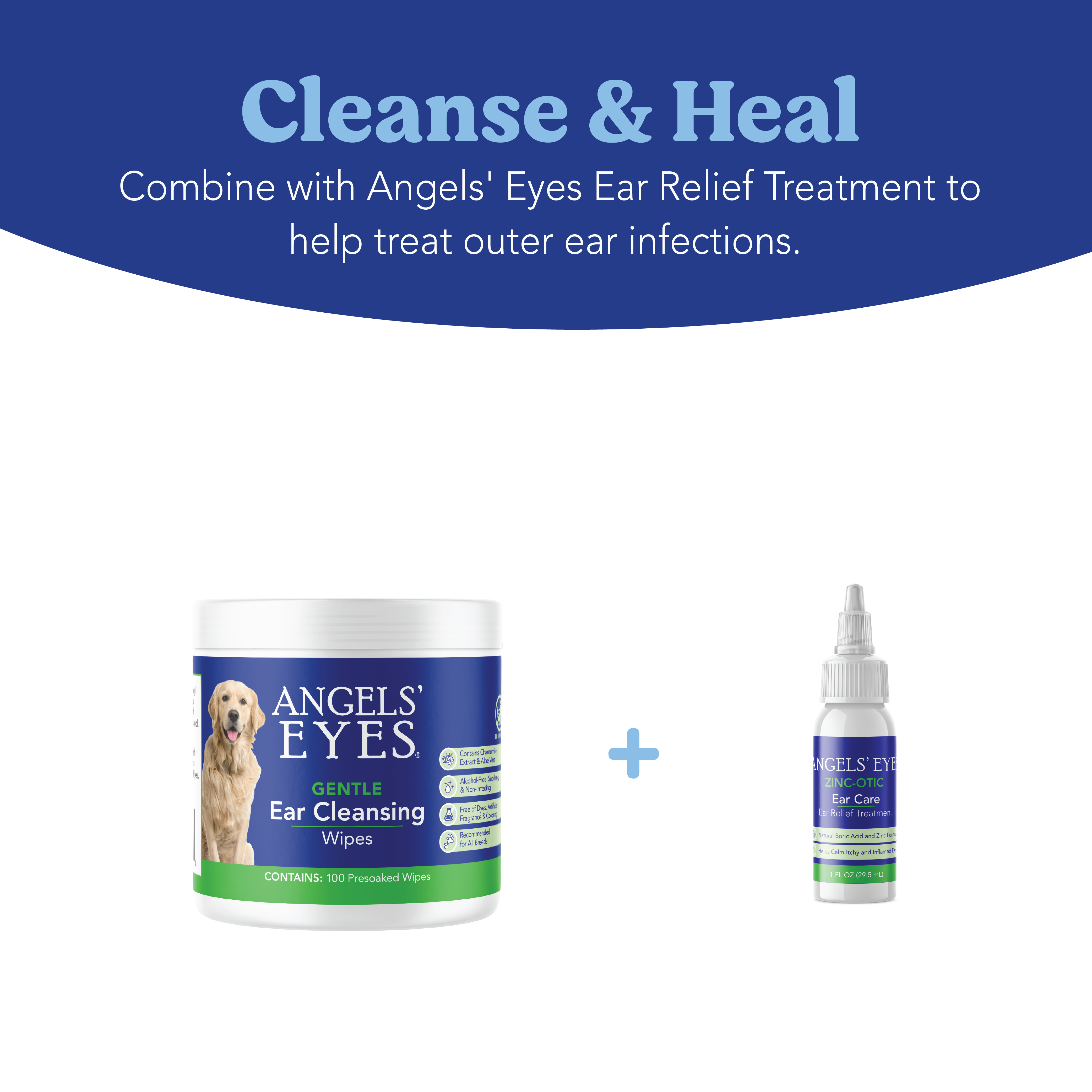 Angels' Eyes Gentle Ear Cleansing Wipes for Dogs and Cats