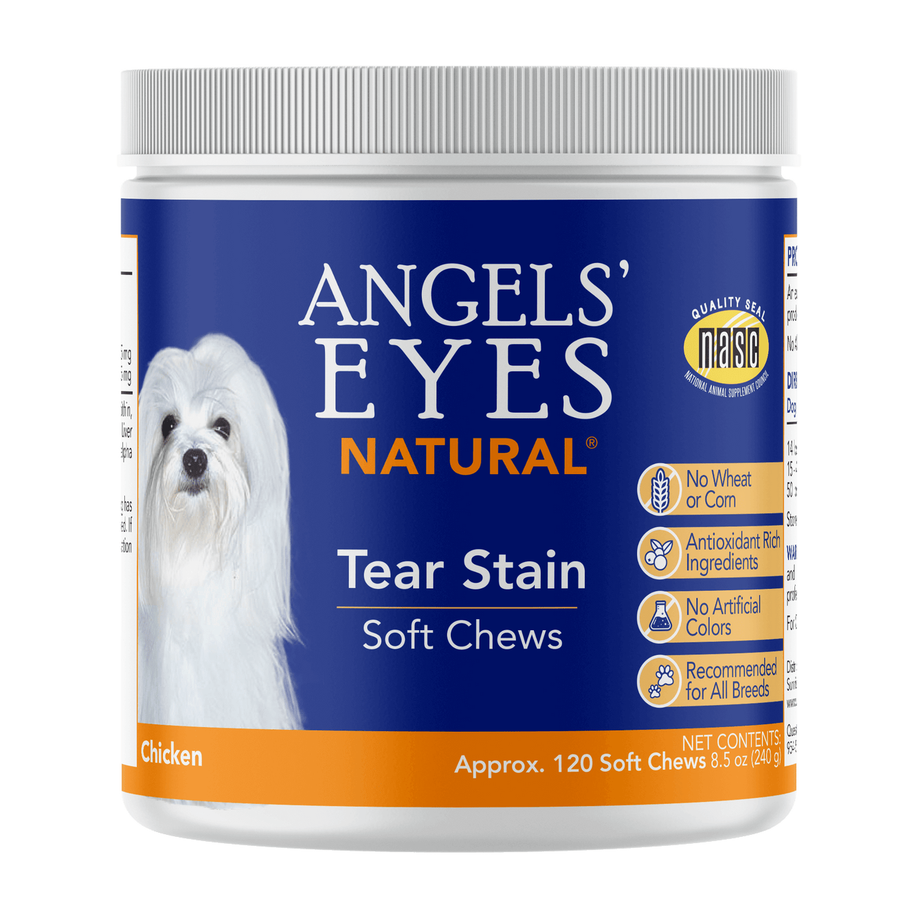 Angels’ Eyes NATURAL Tear Stain Chew for Dogs, Chicken Flavor 120ct*