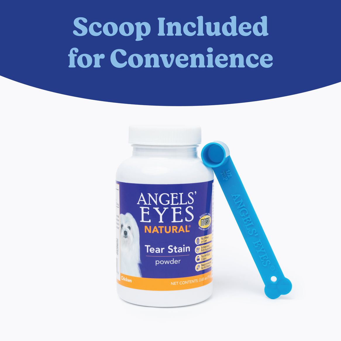 Angels’ Eyes Natural Tear Stain Powder for Dogs, Chicken Flavor